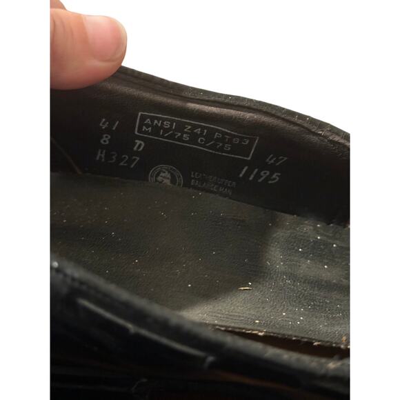 Vintage Oil Resistant Men's Black Leather Tassel Loafers Size 8D - Picture 5 of 10